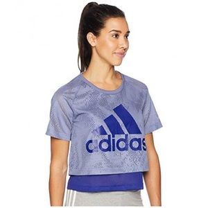 Adidas Purple Mesh Crop Top